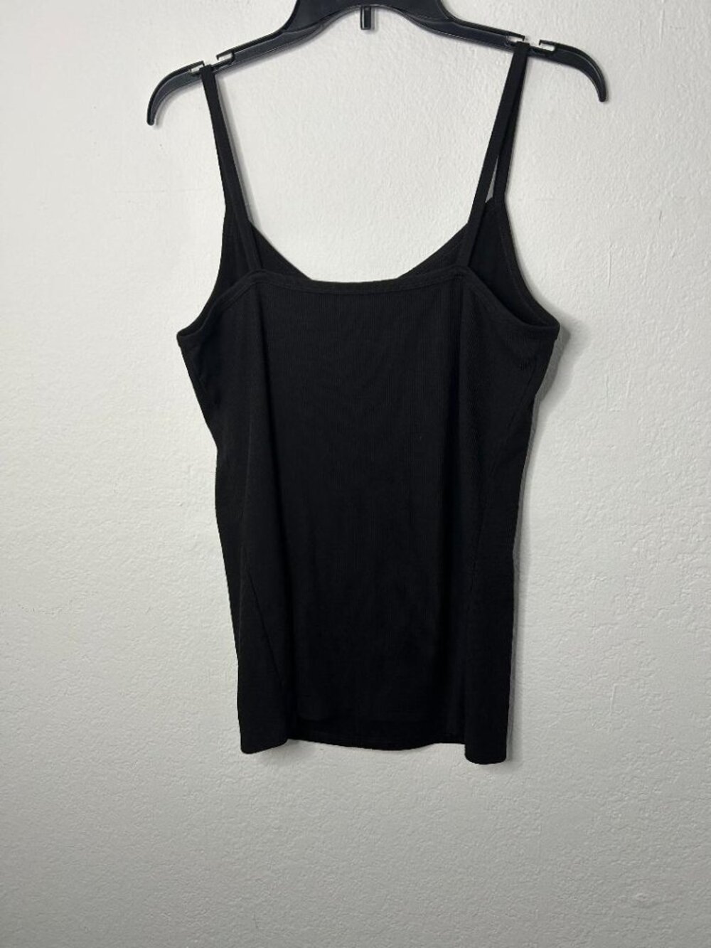 Classic Spaghetti Strap Tank in Black with Ribbed Texture Size XXL - Picture 6 of 8